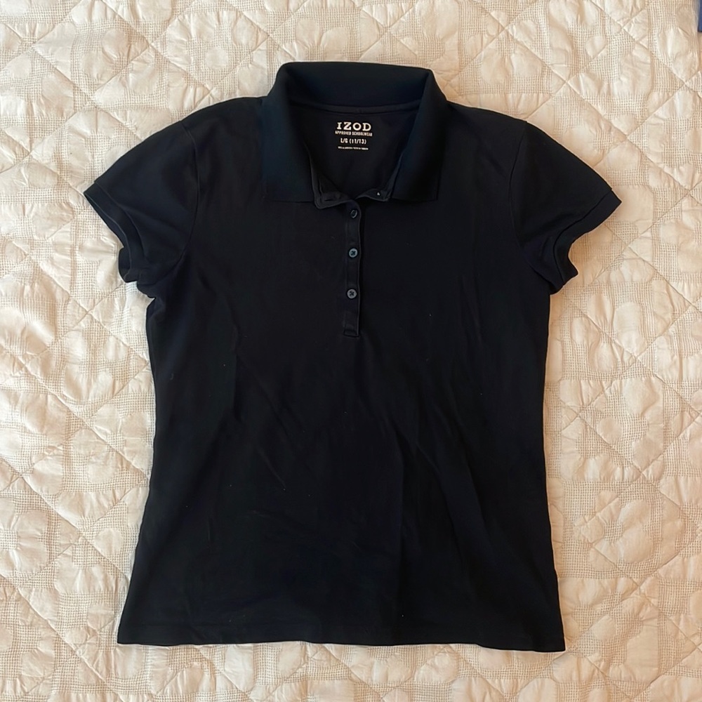 Boys Black Uniform Polo